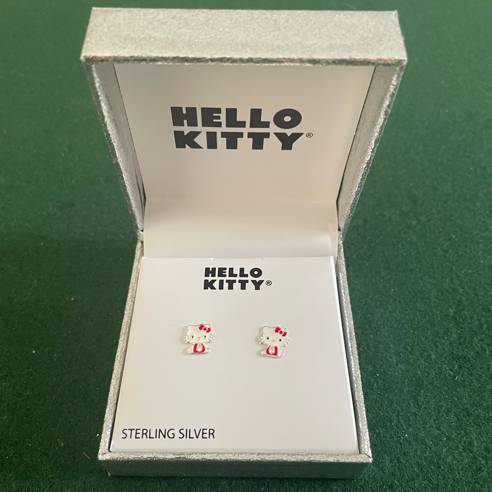 Hello Kitty Silver Earrings